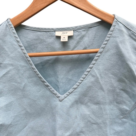 J Jill Womens Green Sleeveless Tank Top flower detail Button Tie On Side Size M - Picture 4 of 11